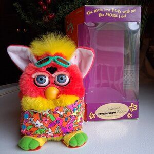 Vintage ’99 Tropical Furby Special Edition, with Original Box, Works Great! :)